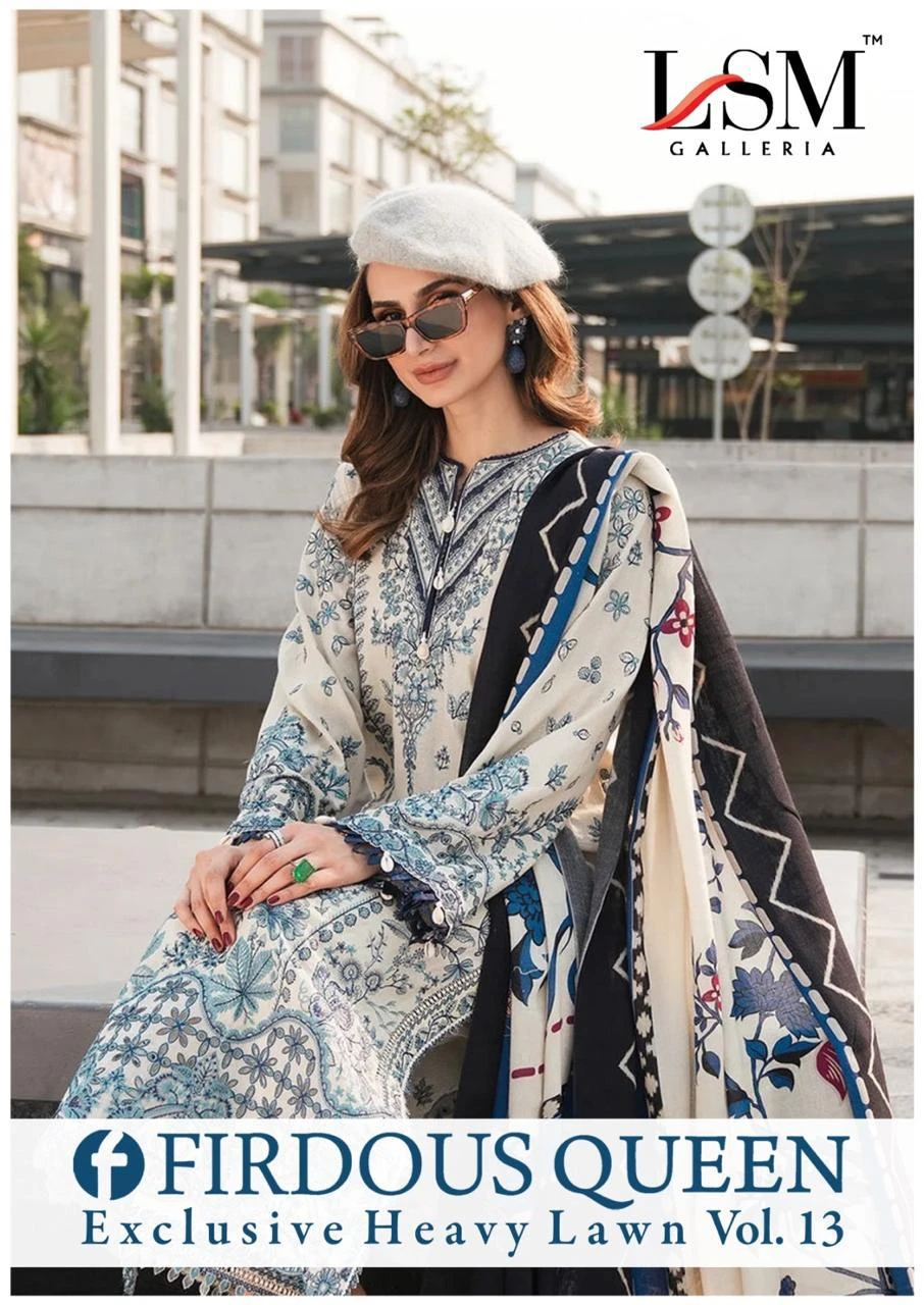 LSM Galleria Firdous Queen Exclusive Heavy Lawn Vol 13